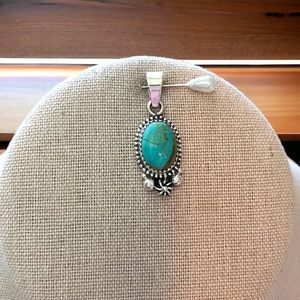 Sterling Silver MohaveTurquoise Pendant